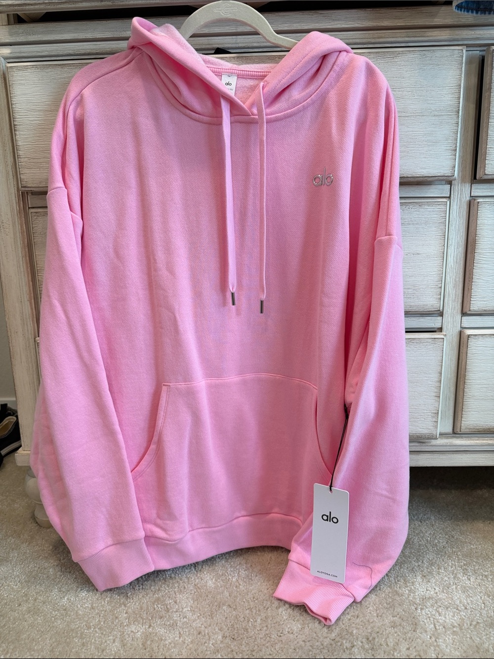 NWT Alo Accolade Hooded Sweet Pink Sweatshirt size XL